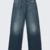 Vaqueros unisex holgados de talle medio Astro Loose Baggy – Azul mina – Azul medio Vaqueros unisex holgados de talle medio Astro Loose Baggy – Azul mina – Azul medio
