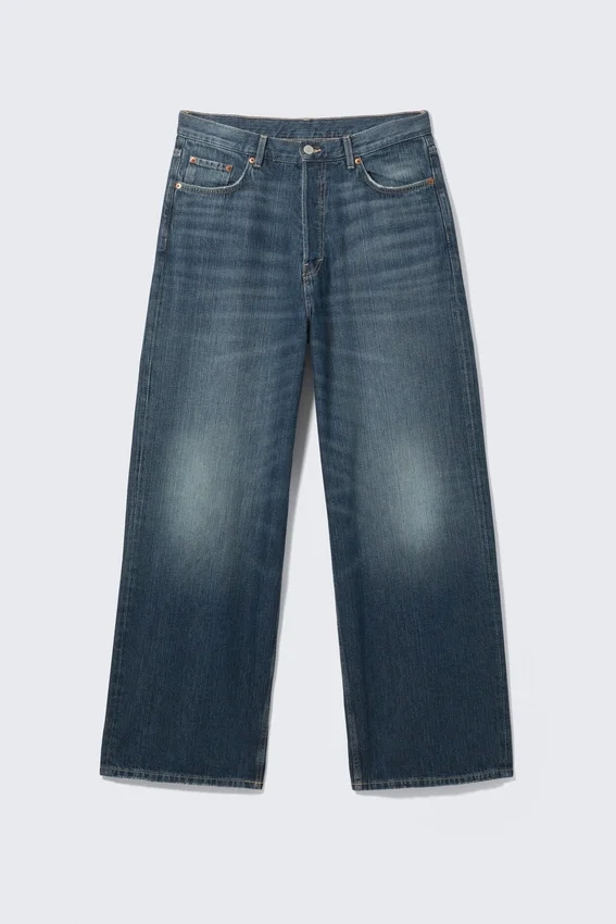 Vaqueros unisex holgados de talle medio Astro Loose Baggy – Azul mina – Azul medio Vaqueros unisex holgados de talle medio Astro Loose Baggy – Azul mina – Azul medio