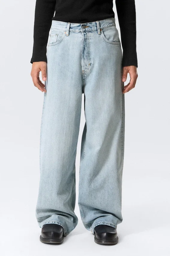 Vaqueros unisex holgados de talle medio Astro Loose Baggy – Azul sueño – Azul claro Vaqueros unisex holgados de talle medio Astro Loose Baggy – Azul sueño – Azul claro