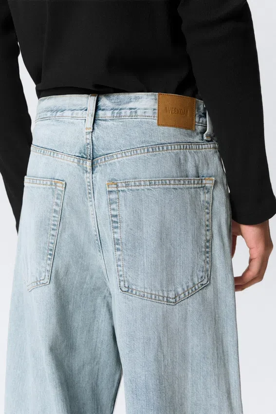 Vaqueros unisex holgados de talle medio Astro Loose Baggy – Azul sueño – Azul claro Vaqueros unisex holgados de talle medio Astro Loose Baggy – Azul sueño – Azul claro