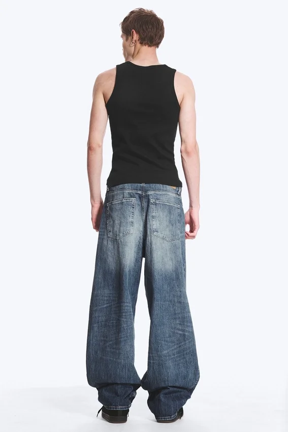 Vaqueros unisex holgados de talle medio Astro Loose Baggy – Azul tabla – Azul medio Vaqueros unisex holgados de talle medio Astro Loose Baggy – Azul tabla – Azul medio
