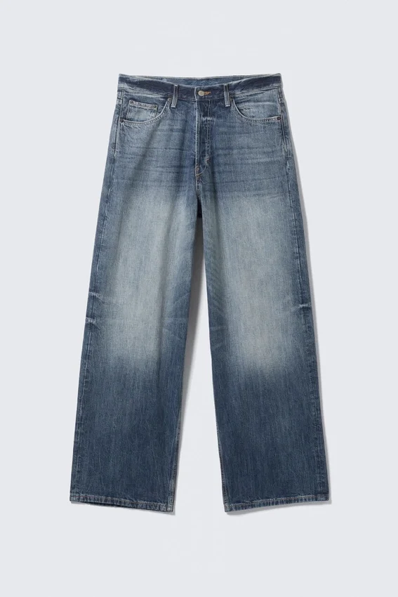 Vaqueros unisex holgados de talle medio Astro Loose Baggy – Azul tabla – Azul medio Vaqueros unisex holgados de talle medio Astro Loose Baggy – Azul tabla – Azul medio