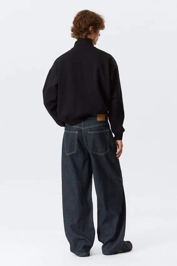 Vaqueros unisex holgados de talle medio Astro Loose Baggy – Blue Rinse – Azul oscuro Vaqueros unisex holgados de talle medio Astro Loose Baggy – Blue Rinse – Azul oscuro