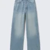 Vaqueros unisex holgados de talle medio Astro Loose Baggy – Blue Stream – Azul medio Vaqueros unisex holgados de talle medio Astro Loose Baggy – Blue Stream – Azul medio