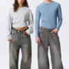 Vaqueros unisex holgados de talle medio Astro Loose Baggy – Gris Mine Vaqueros unisex holgados de talle medio Astro Loose Baggy – Gris Mine