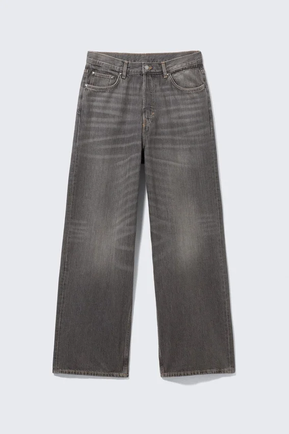 Vaqueros unisex holgados de talle medio Astro Loose Baggy – Gris Mine Vaqueros unisex holgados de talle medio Astro Loose Baggy – Gris Mine