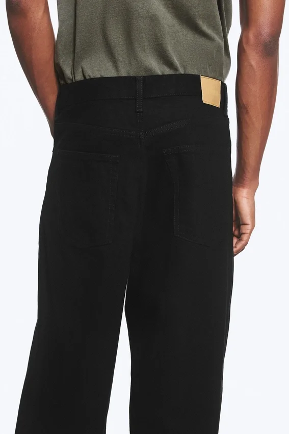 Vaqueros unisex holgados de talle medio Astro Loose Baggy – Lavado negro – Negro Vaqueros unisex holgados de talle medio Astro Loose Baggy – Lavado negro – Negro