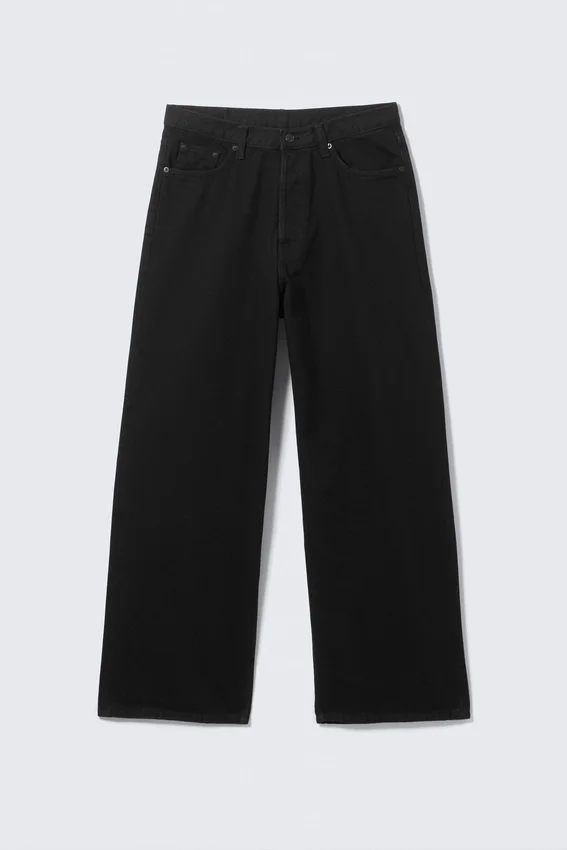 Vaqueros unisex holgados de talle medio Astro Loose Baggy – Lavado negro – Negro Vaqueros unisex holgados de talle medio Astro Loose Baggy – Lavado negro – Negro