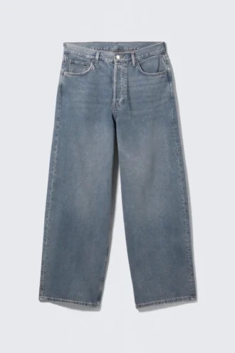 Vaqueros unisex holgados y anchos de talle medio Astro Loose Baggy – Blue One – Azul medio Vaqueros unisex holgados y anchos de talle medio Astro Loose Baggy – Blue One – Azul medio