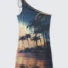 Vestido asimétrico con tirantes atados – Palm Beach Vestido asimétrico con tirantes atados – Palm Beach
