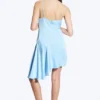 Vestido asimétrico de satén – Azul claro Vestido asimétrico de satén – Azul claro
