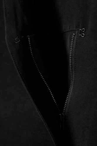 Vestido blazer entallado de mezcla de lino – Negro