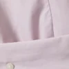 Vestido camisero de algodón con corte entallado – Rosa empolvado