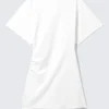 Vestido camiseta mini de manga corta – Blanco