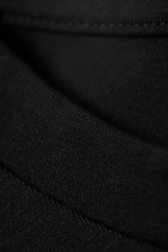 Vestido camiseta mini de manga corta – Negro