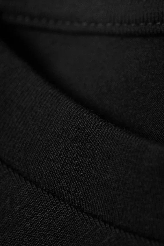 Vestido camiseta mini de manga corta – Negro Vestido camiseta mini de manga corta – Negro