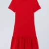 Vestido camiseta mini globo – Rojo Vestido camiseta mini globo – Rojo