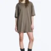 Vestido camiseta oversize de algodón – Gris polvoriento Vestido camiseta oversize de algodón – Gris polvoriento