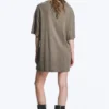 Vestido camiseta oversize de algodón – Gris polvoriento Vestido camiseta oversize de algodón – Gris polvoriento