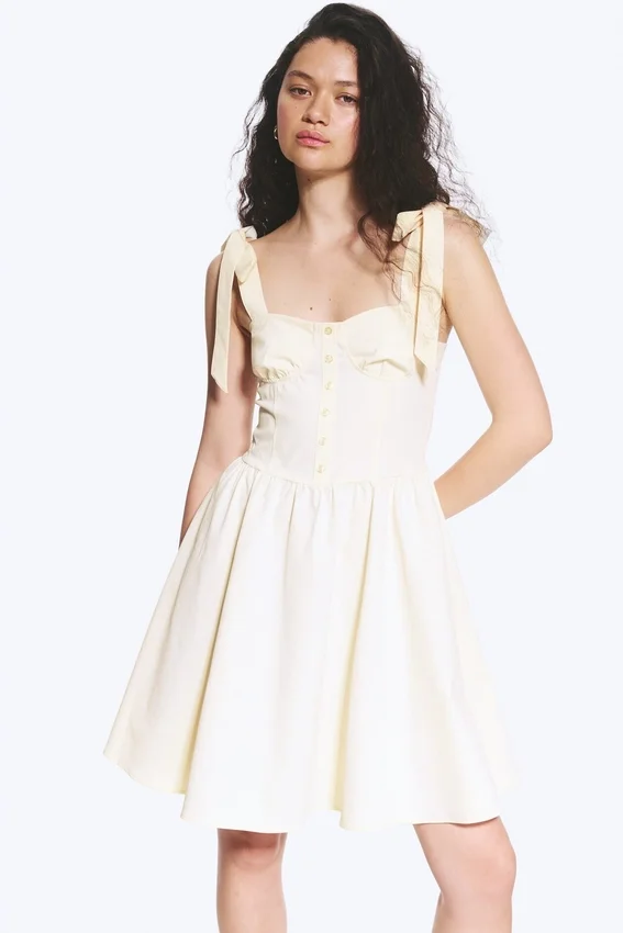 Vestido corsé – Blanco apagado Vestido corsé – Blanco apagado