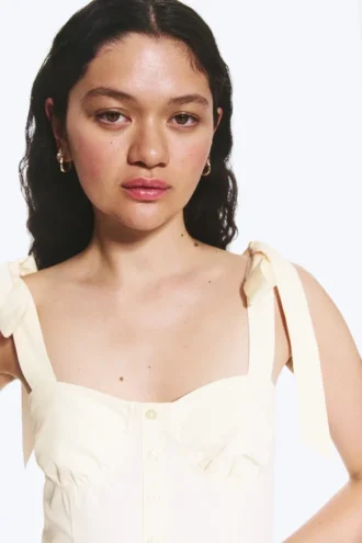 Vestido corsé – Blanco apagado