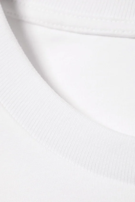 Vestido de algodón de manga corta – Blanco Vestido de algodón de manga corta – Blanco