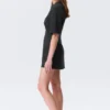 Vestido de algodón de manga corta – Negro Vestido de algodón de manga corta – Negro