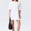 Vestido de camiseta oversize de algodón – Blanco Vestido de camiseta oversize de algodón – Blanco