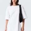 Vestido de camiseta oversize de algodón – Blanco Vestido de camiseta oversize de algodón – Blanco