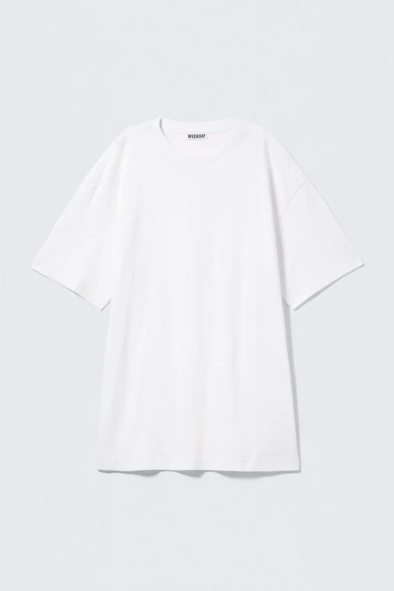 Vestido de camiseta oversize de algodón – Blanco Vestido de camiseta oversize de algodón – Blanco