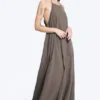 Vestido de corte A con cuello vuelto – Dark Mole Vestido de corte A con cuello vuelto – Dark Mole