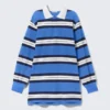 Vestido de manga larga estilo rugby – Rayas azules Vestido de manga larga estilo rugby – Rayas azules