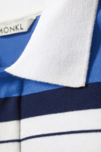 Vestido de manga larga estilo rugby – Rayas azules