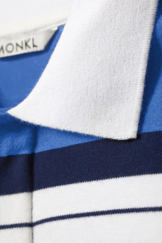 Vestido de manga larga estilo rugby – Rayas azules Vestido de manga larga estilo rugby – Rayas azules