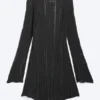 Vestido de punto de manga larga – Gris oscuro