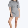 Vestido de punto elástico con tachuelas – Gris jaspeado – Tachuelas Vestido de punto elástico con tachuelas – Gris jaspeado – Tachuelas