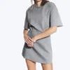 Vestido de punto elástico con tachuelas – Gris jaspeado – Tachuelas Vestido de punto elástico con tachuelas – Gris jaspeado – Tachuelas