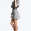 Vestido de punto elástico con tachuelas – Gris jaspeado – Tachuelas Vestido de punto elástico con tachuelas – Gris jaspeado – Tachuelas