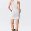Vestido de punto transparente con lentejuelas – Plata Vestido de punto transparente con lentejuelas – Plata