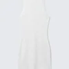 Vestido de punto transparente con lentejuelas – Plata Vestido de punto transparente con lentejuelas – Plata