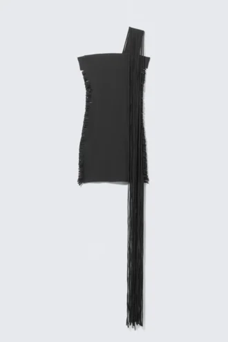 Vestido de tirantes con aberturas – Gris oscuro