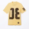Vestido deportivo tipo camiseta – Amarillo claro y marrón Vestido deportivo tipo camiseta – Amarillo claro y marrón