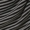 Vestido drapeado asimétrico de manga larga – Rayas negras y grises Vestido drapeado asimétrico de manga larga – Rayas negras y grises