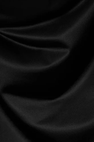 Vestido drapeado de jersey con una sola manga – Negro