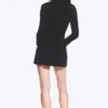 Vestido entallado con fruncidos y manga larga – Negro Vestido entallado con fruncidos y manga larga – Negro