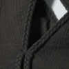 Vestido largo con aberturas trenzadas – Gris oscuro Vestido largo con aberturas trenzadas – Gris oscuro
