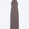 Vestido largo de jersey con espalda nadadora – Dusty Plum Vestido largo de jersey con espalda nadadora – Dusty Plum