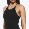 Vestido largo de jersey con espalda nadadora – Negro Vestido largo de jersey con espalda nadadora – Negro