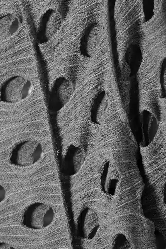 Vestido largo de manga larga con efecto desgastado – Gris Vestido largo de manga larga con efecto desgastado – Gris