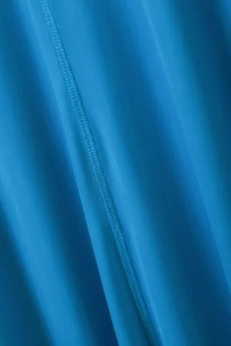Vestido largo de pantalones cortos de manga corta – Azul